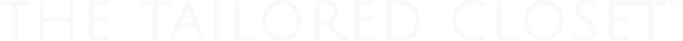White text logo stating The Tailored Closet.