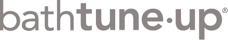 Grey text logo stating bath tune-up